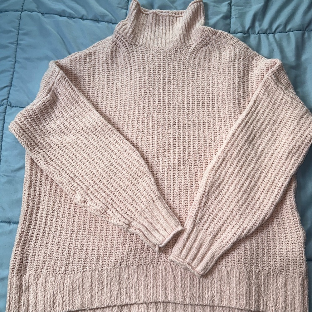 American Eagle Pink Turtleneck Sweater
